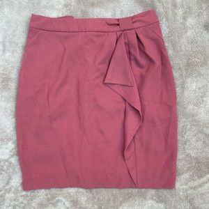 Knee length bodycon burgundy skirt size 2